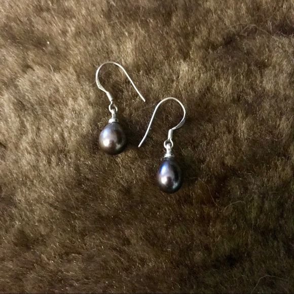 💰925 sterling silver/ Freshwater pearl earrings - Picture 3 of 4